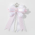 Layered Bow Bag Charm - Pink