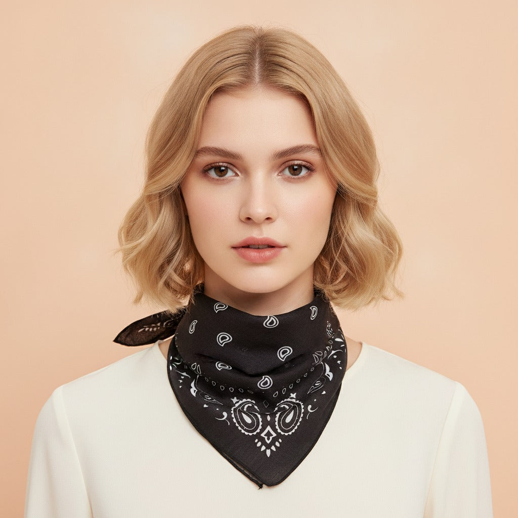 Classic Bandana Wrap Scarf - Sand
