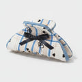 Blue Plaid Heart Bow Hair Claw – hair accessories (view 1)