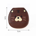 Animal-skin-feel PU leather powder puff - Type 3