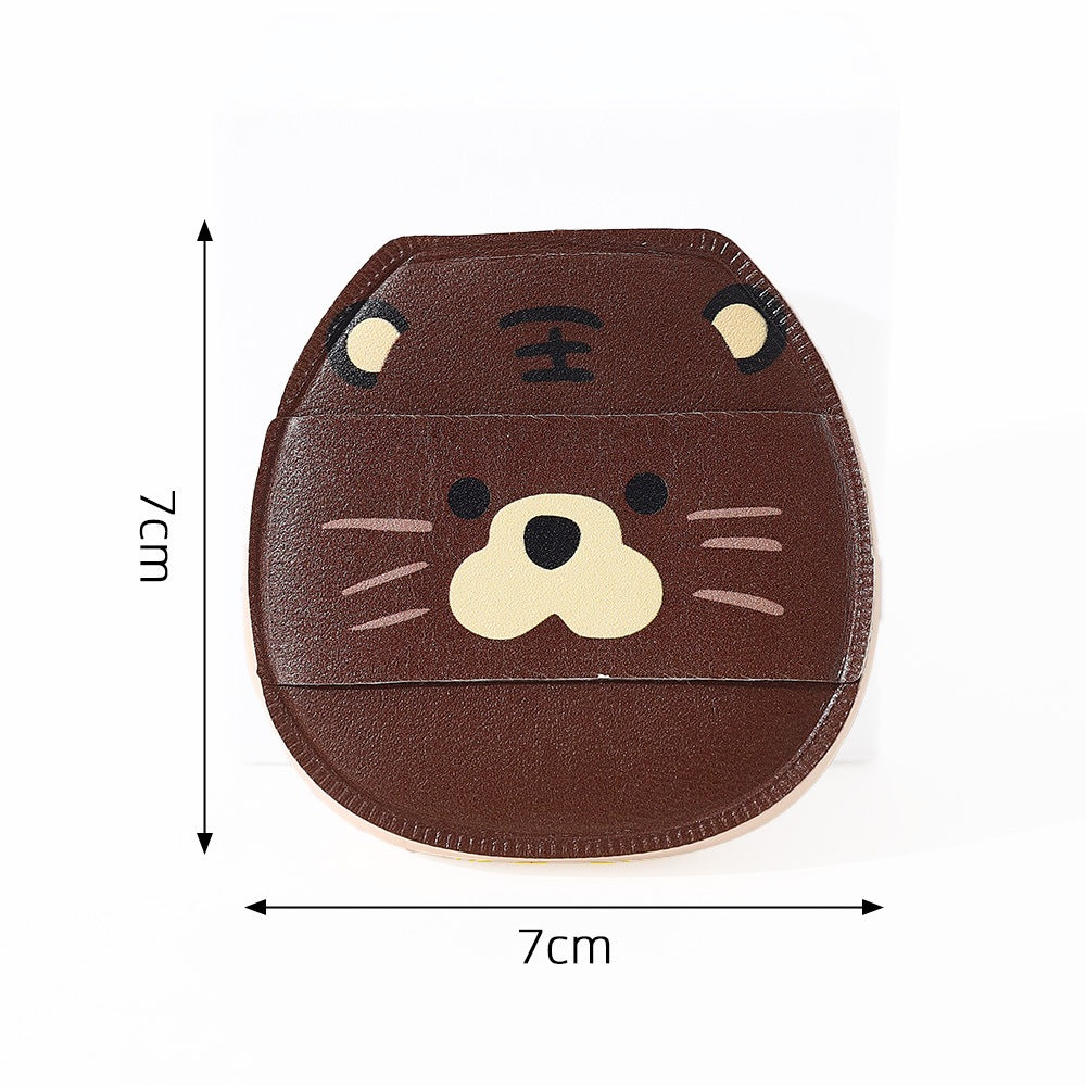 Animal-skin-feel PU leather powder puff - Type 3
