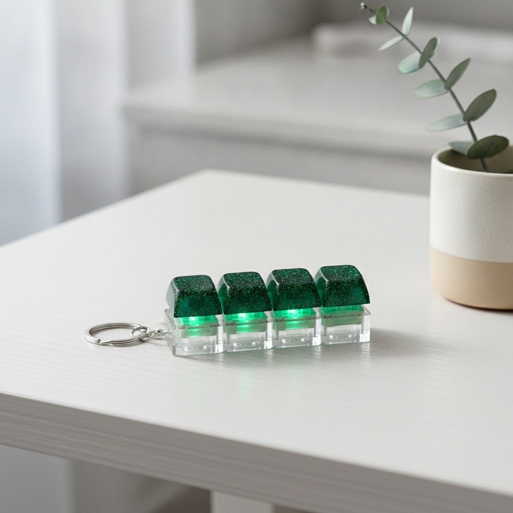 Mini Keyboard Switch Keychain - Forest 4-Key