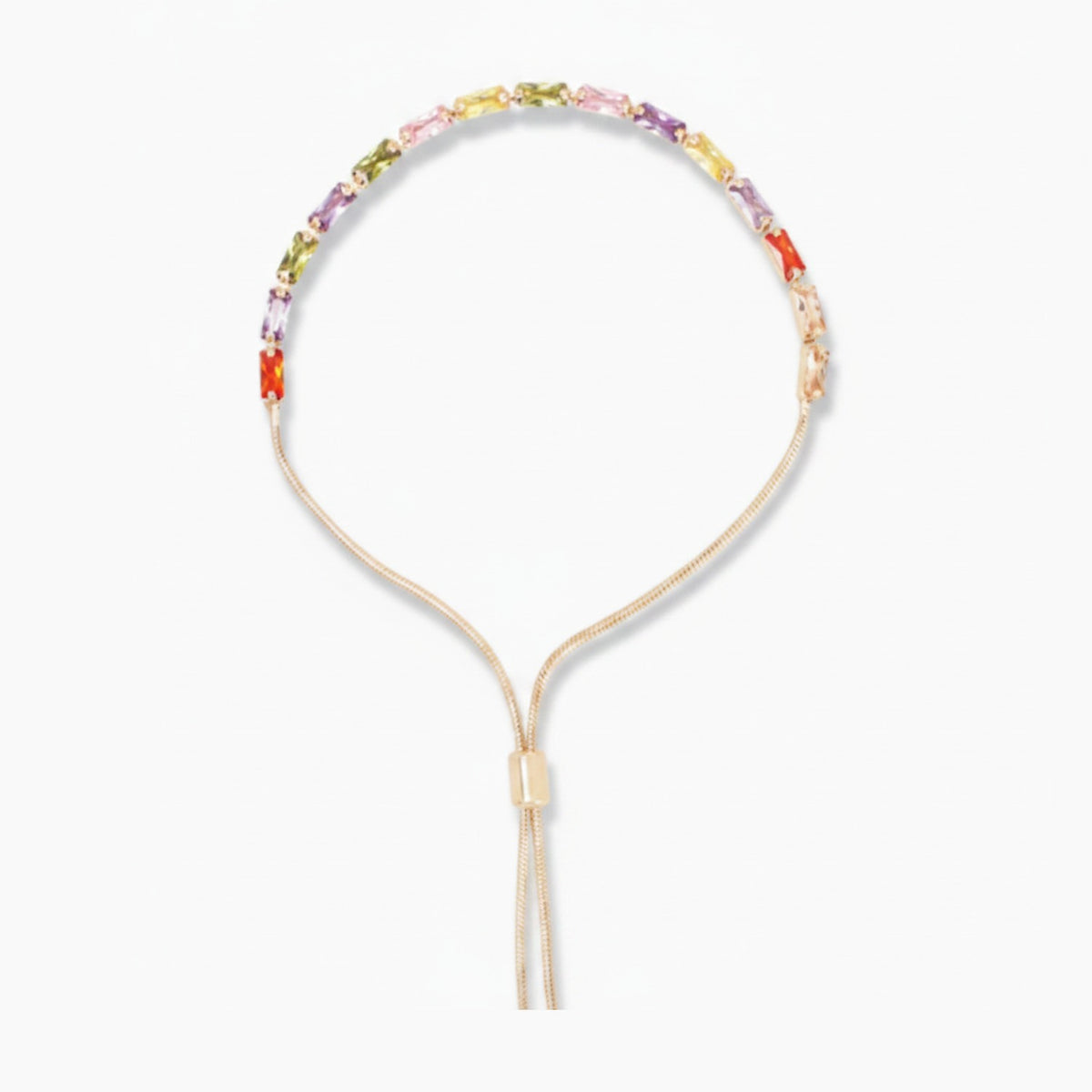 Multicolor Crystal Bead Adjustable Slider Bracelet – jewelry (view 1)