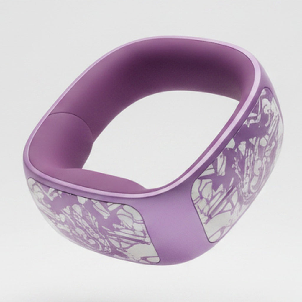 3D Flower AirPods Case with Beaded Charm - Purple Rose (for AirPods 3)