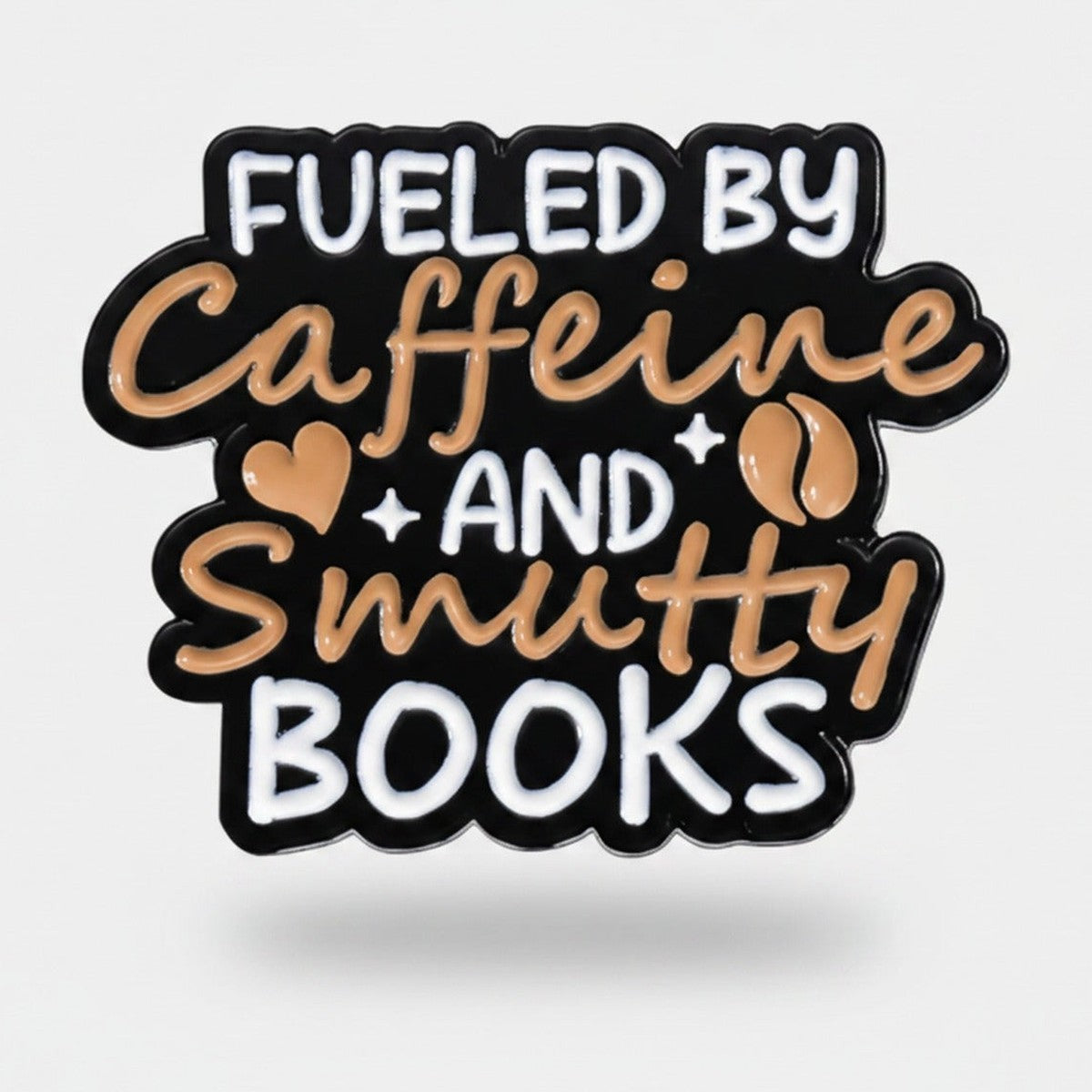 Caffeine & Smutty Books Enamel Pin - Caffeine & Books – stationery (view 1)