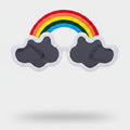 Rainbow Cloud Novelty Sunglasses – eyewear (view 1)