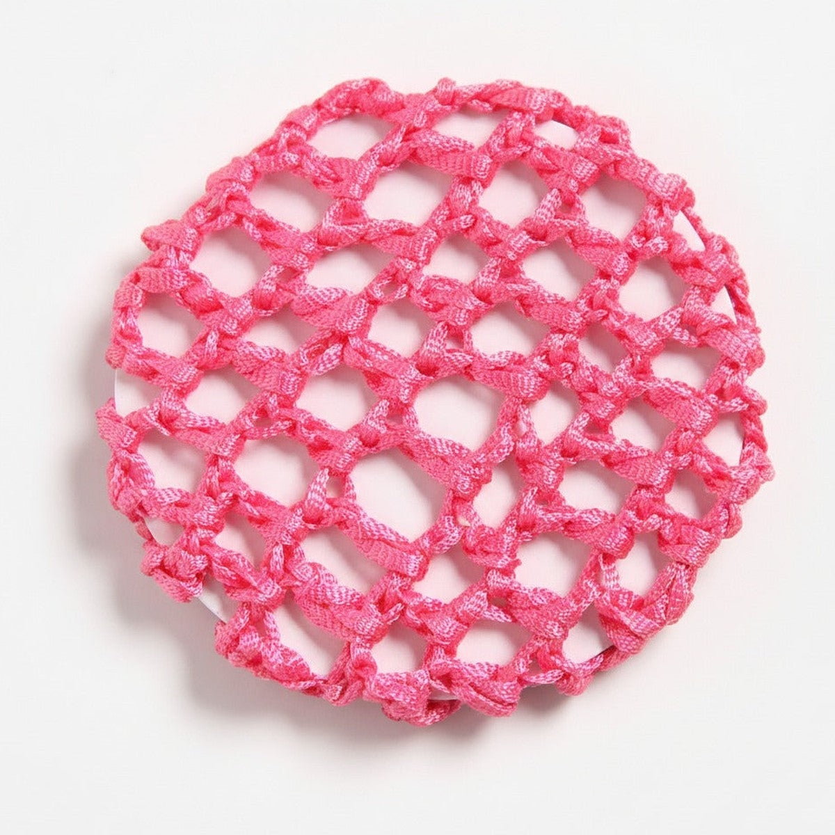 Crochet Mesh Hair Net - Rose Red