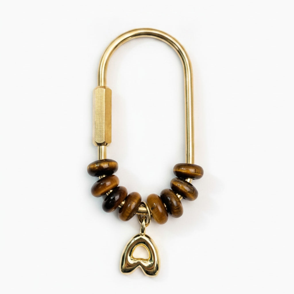 Beaded Initial Bag Charm - Type 3