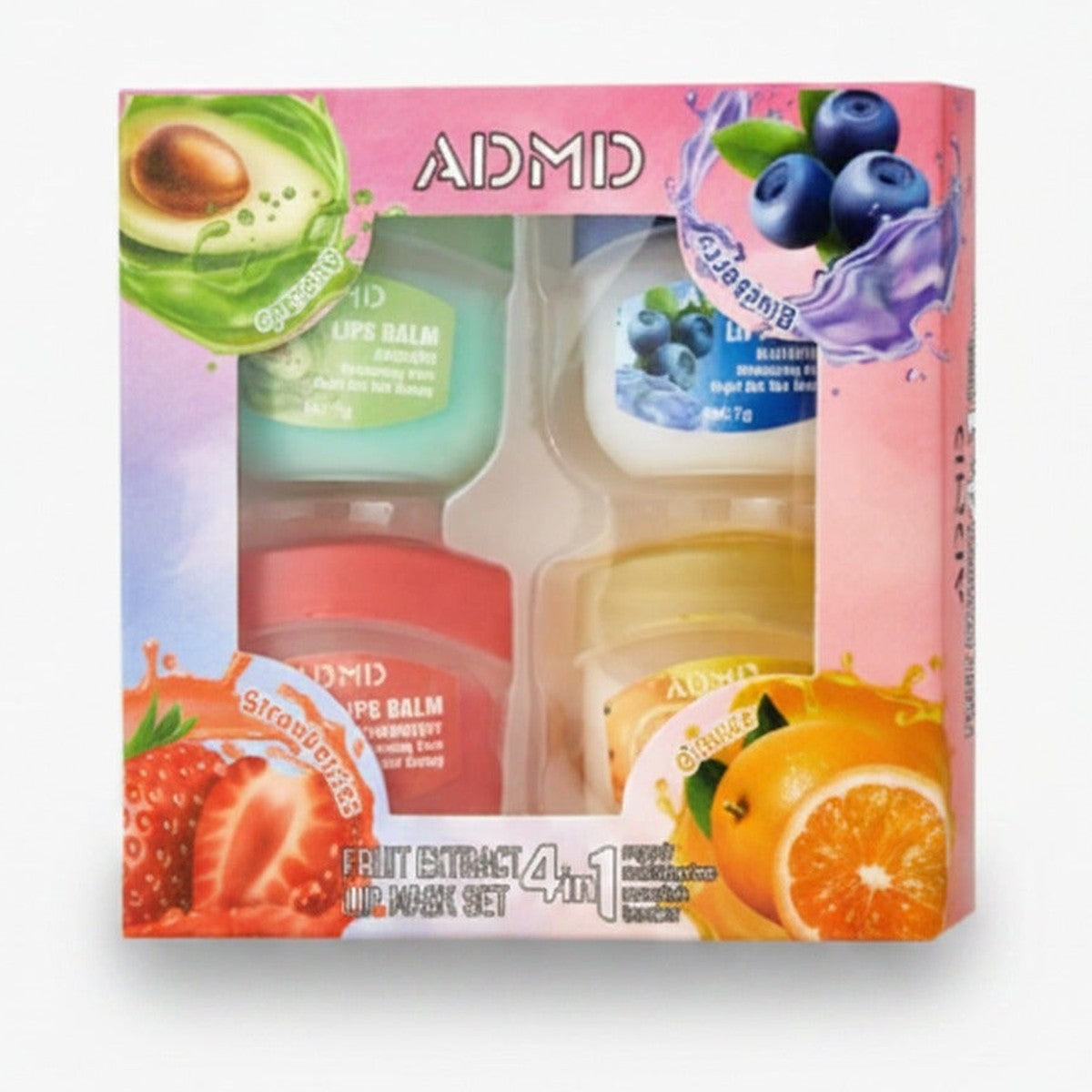 Fruit Extract Lip Balm Set Four Pack – Korean beauty tool (view 1)