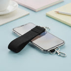 Textured Keychain Pouch Kit - Silver Hook Black