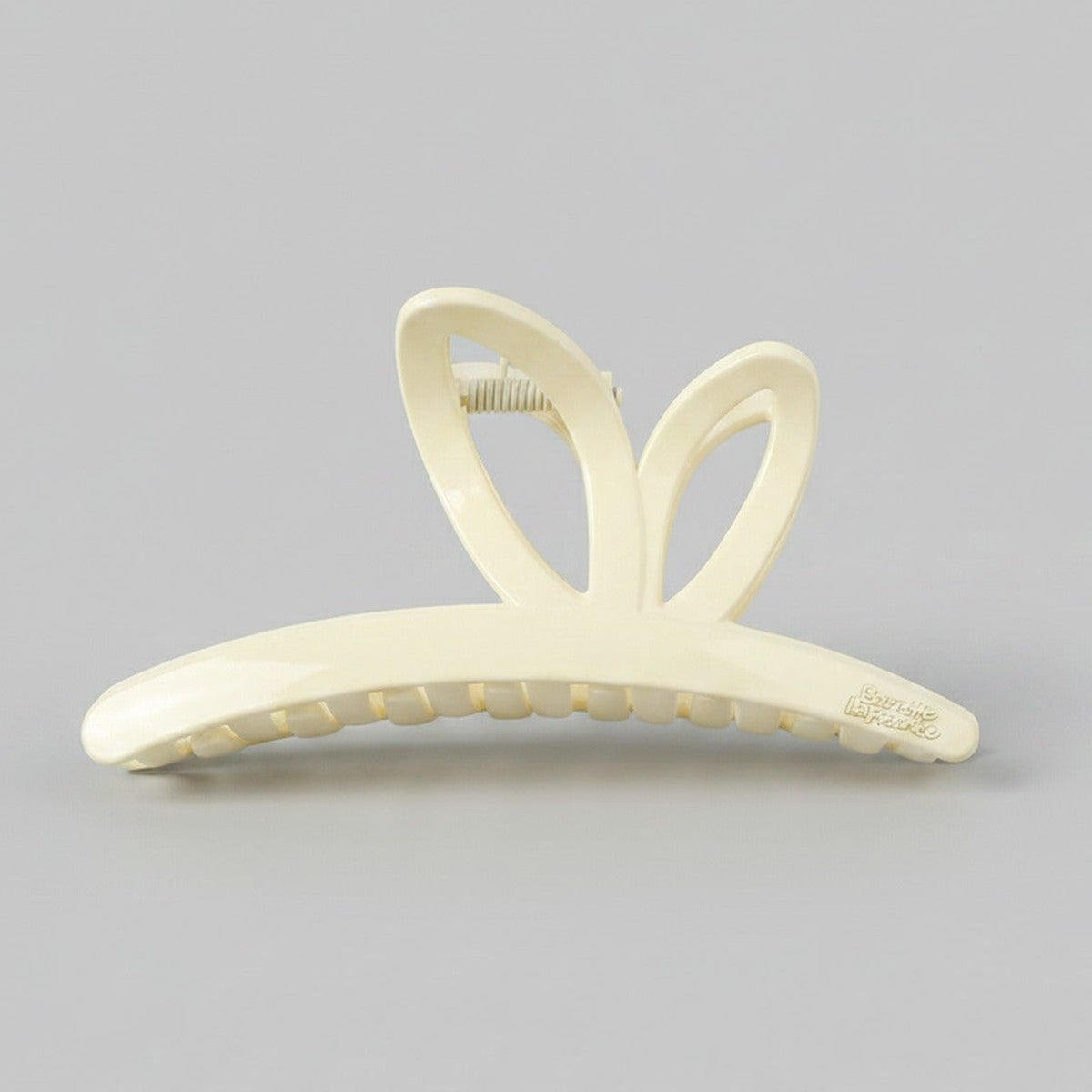 Cream Bunny Ear Hair Claw Clip – hair accessories (view 1)