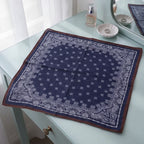 Ornate Bandana Square Scarf - Burgundy