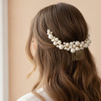 Pearl Cluster Hair Comb Cream Pearl