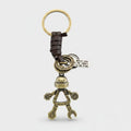Steampunk Robot Brass Charm Keyring – novelty & toys (view 1)