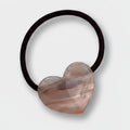 Clear Heart Charm Hair Tie – hair accessories