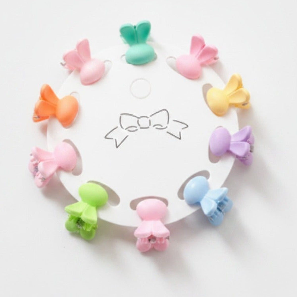 Flower Hair Clips Set - Bunnies – hair accessories (view 1)