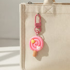 Lollipop Charm Keychain - Rose Red