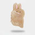Opal Bunny Pearl Hair Claw Clip - Pink Yellow Bunny Claw Clip – hair accessories (view 1)