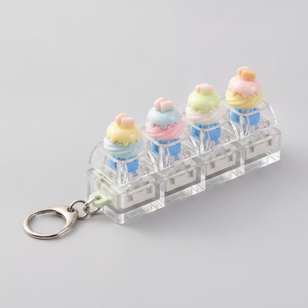 Cartoon Bread Fidget Keychain Toy - Type 1