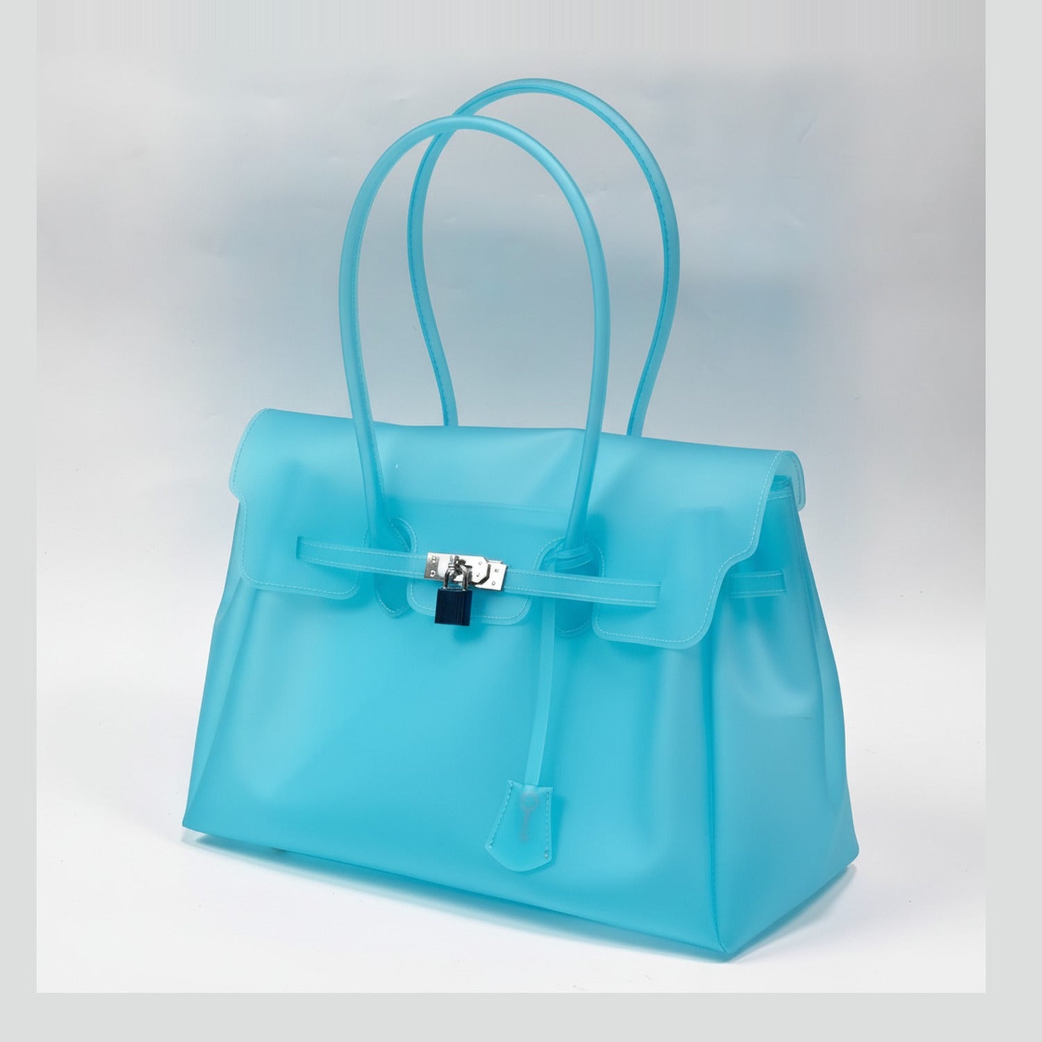 Clear TPU Jelly Tote Bag - Lakeblue – bags & wallets (view 1)