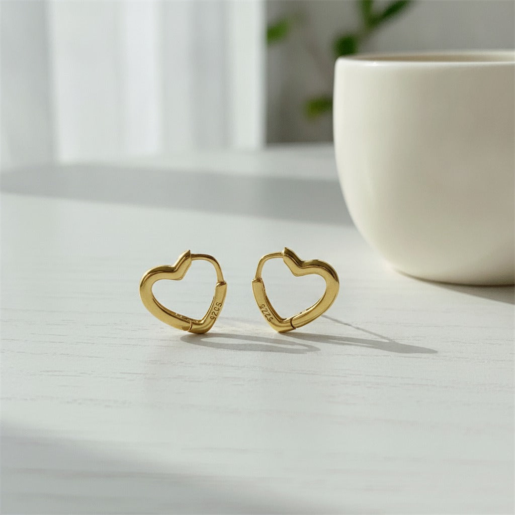 Chunky Mini Hoop Earrings - Gold