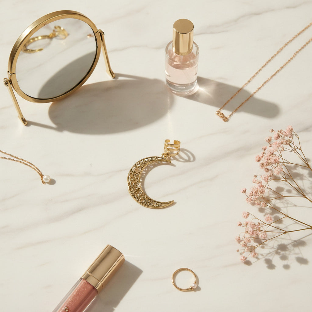 Celestial Gold Hair Clip Charm Set Gold