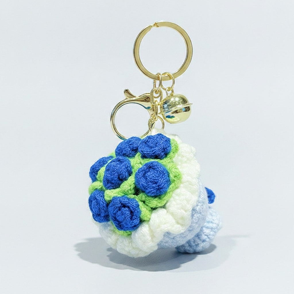 Crocheted floral keychain - Type 2 – novelty & toys (view 1)