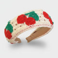 Cherry Knit Padded Headband With Leaves – hair accessories (view 1)