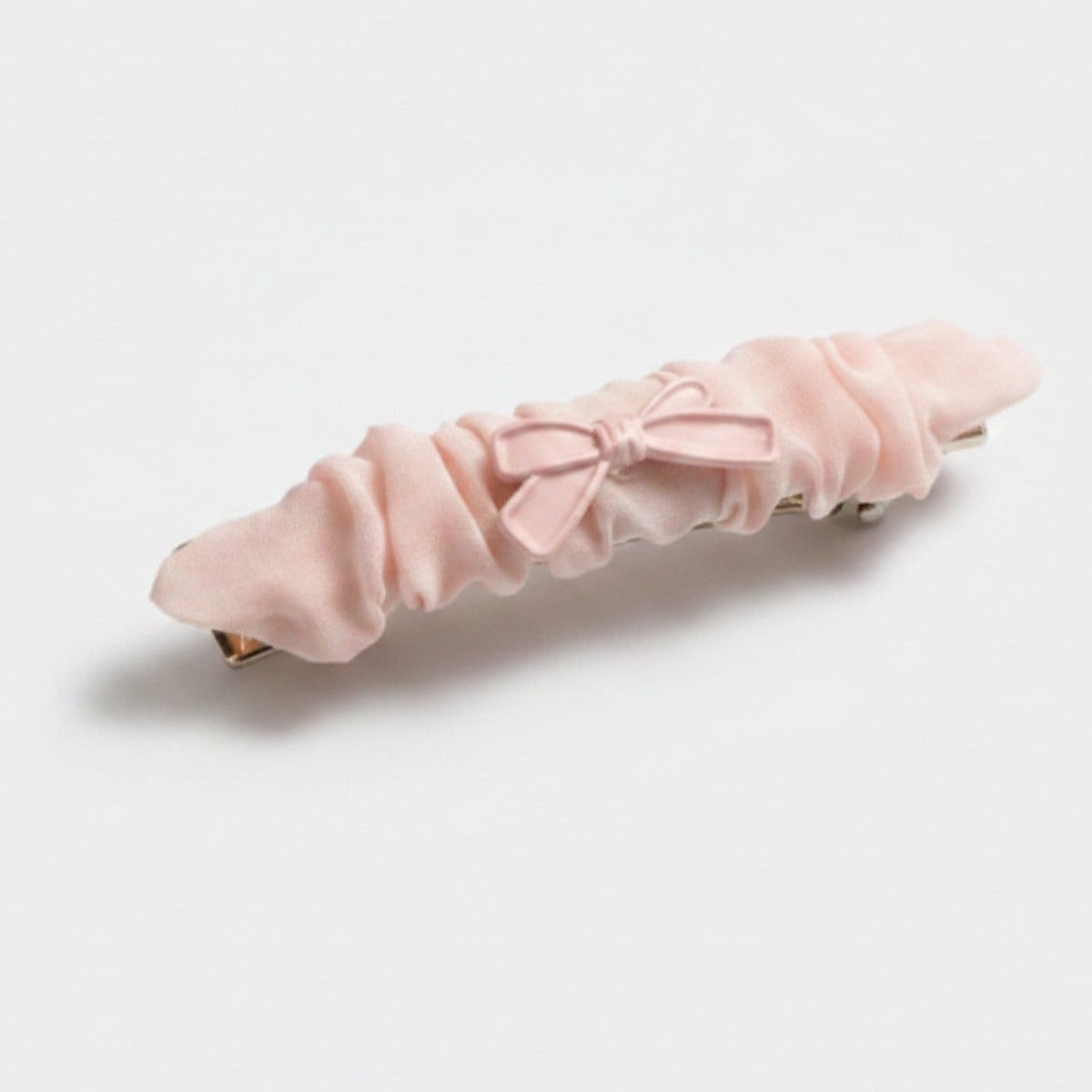 Velvet Bow Hair Clip Rose Gold – hair accessories (view 1)