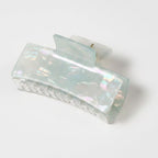 Hair Claw With Ribbed Metal Base - Blush Iridescent – hair accessories (view 1)