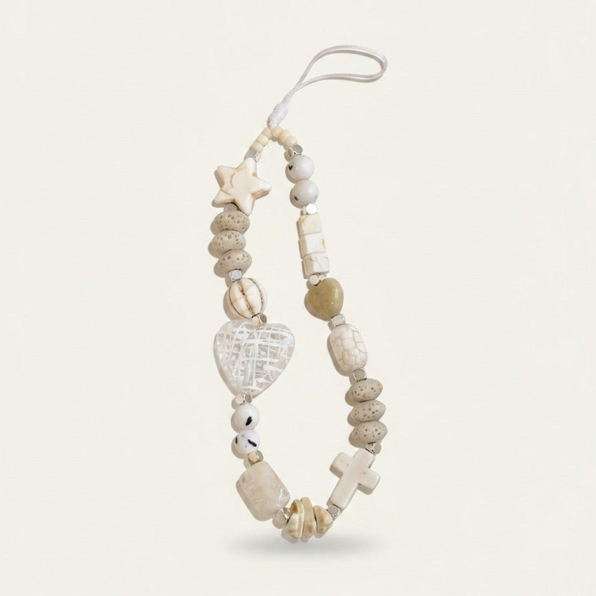 Natural Stone Beaded Phone Charm – tech (view 1)