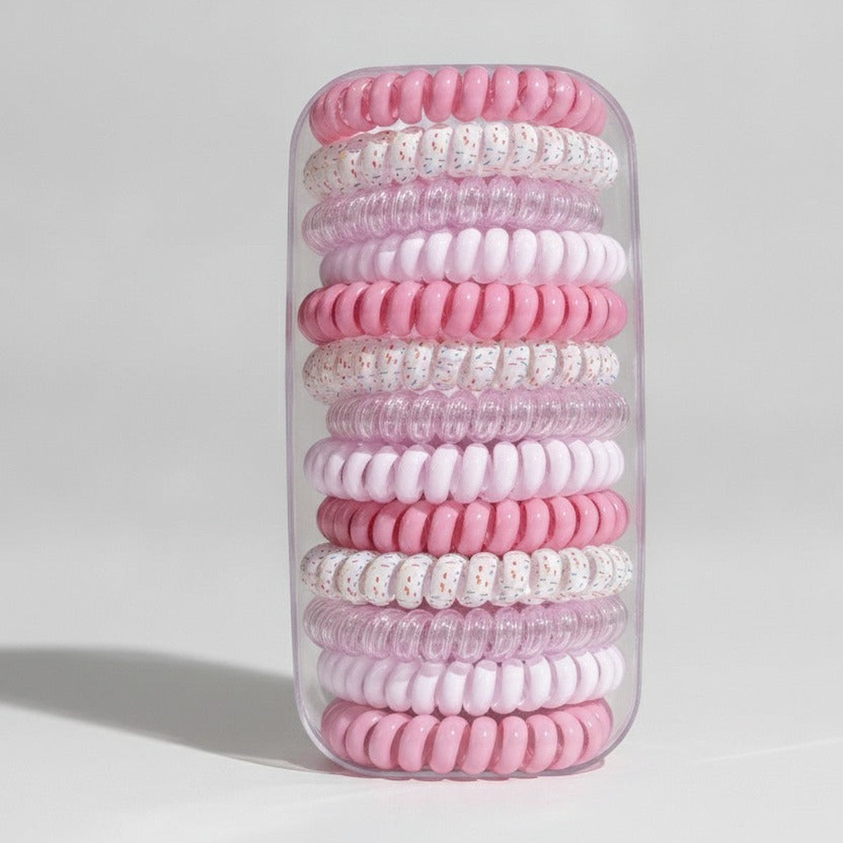 Spiral Hair Coil Set in Pink Tones – hair accessories (view 1)