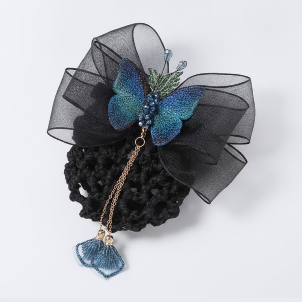 Butterfly Mesh Hair Claw Clip - Sky Blue