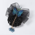 Butterfly Mesh Hair Claw Clip - Sky Blue