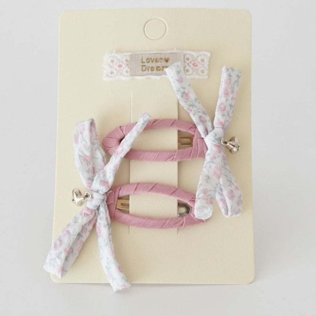 Floral Butterfly Bow Hair Clips Set – hair accessories (view 1)
