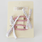 Floral Butterfly Bow Hair Clips Set – hair accessories (view 1)