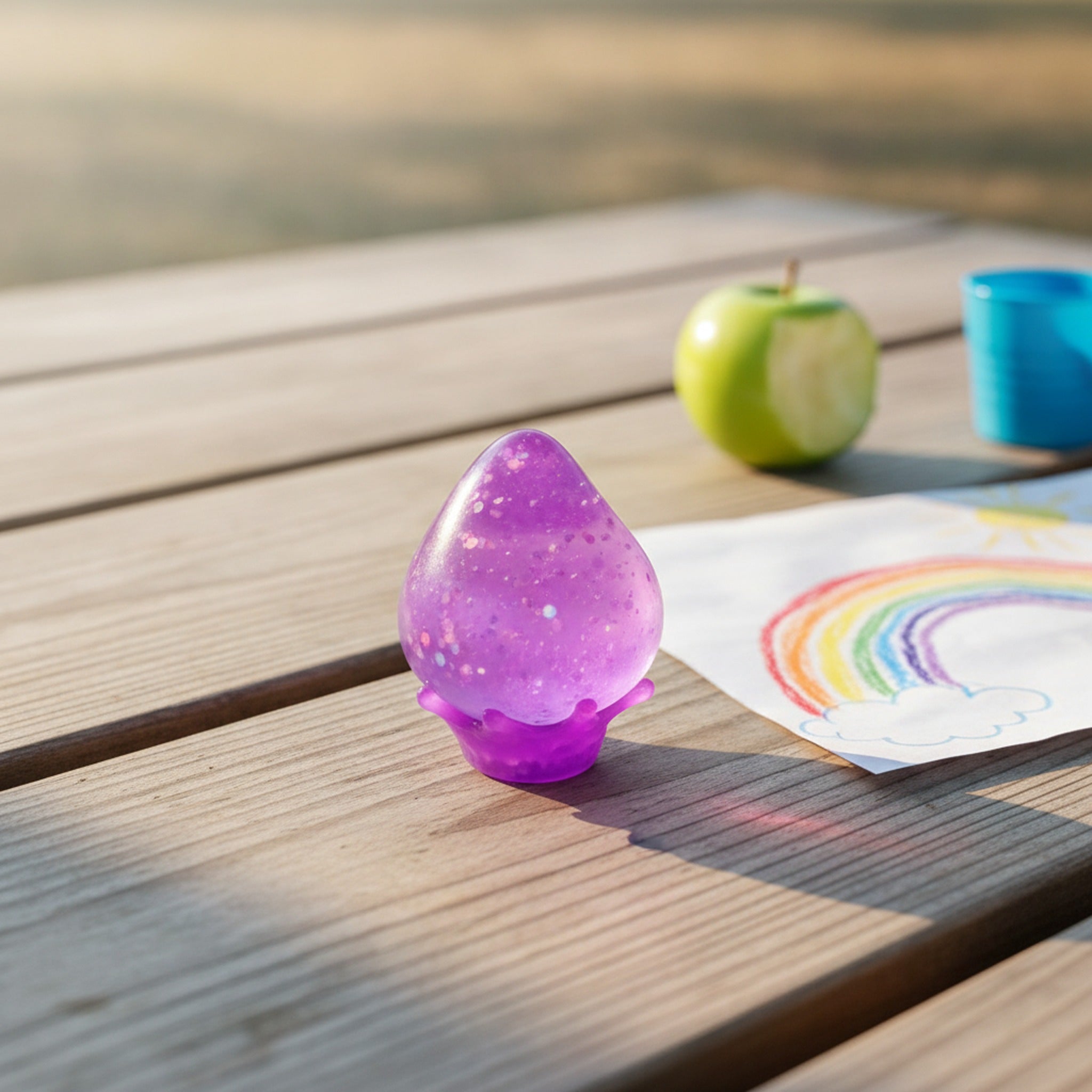 Glitter Water Drop Squishy - Purple