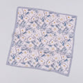 Floral Silk Square Scarf - Navy & Grey