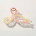 Bow Hair Claw Clip Set - Gradient Pink-Orange #6 – hair accessories (view 1)