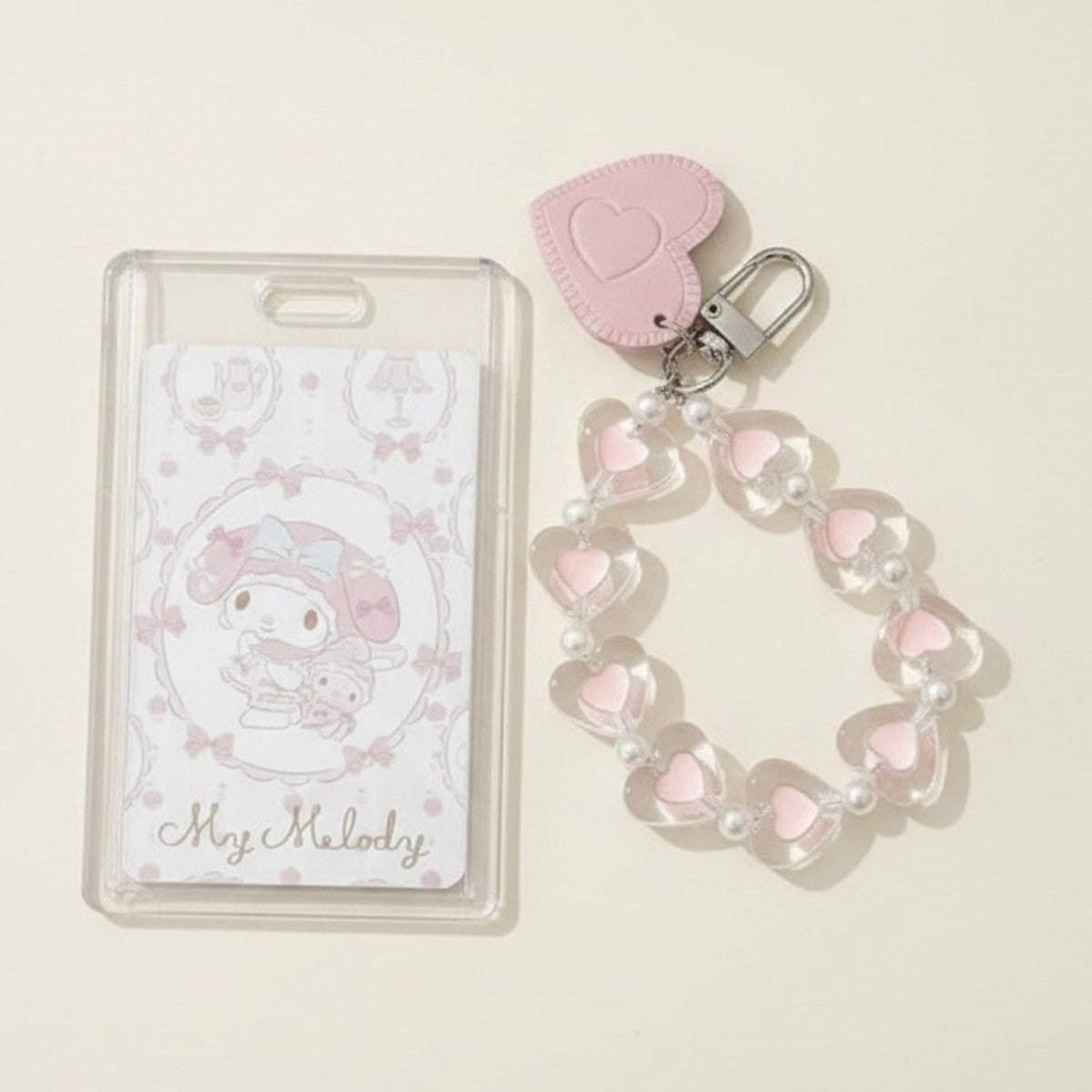 My Melody Clear Card Holder Heart Charm – bags & wallets (view 1)