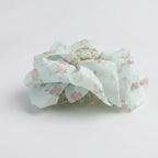 Floral Fabric Hair Claw Clip - Teal 11CM – hair accessories (view 1)