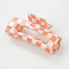 Hair Claw Clip - Pink Plaid – hair accessories (view 1)