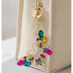 Sparkly Butterfly Charm Keychain - Multicolor