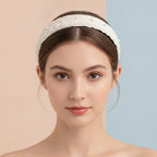 Textured Padded Headband - White