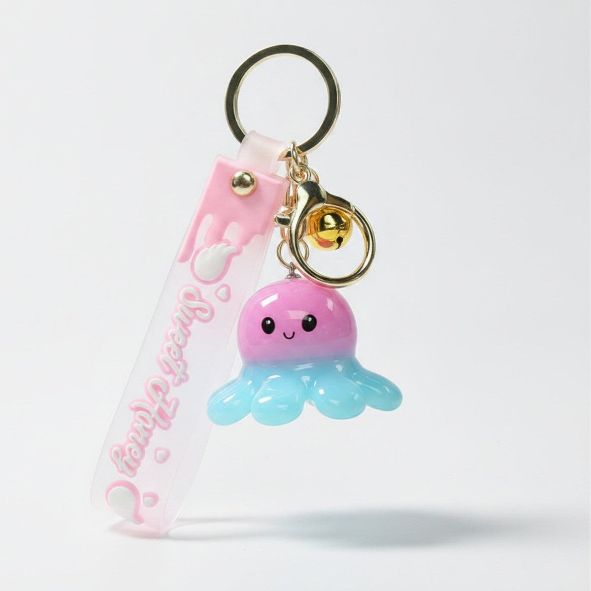 LED Octopus Resin Keychain Charm - Pink – novelty & toys (view 1)