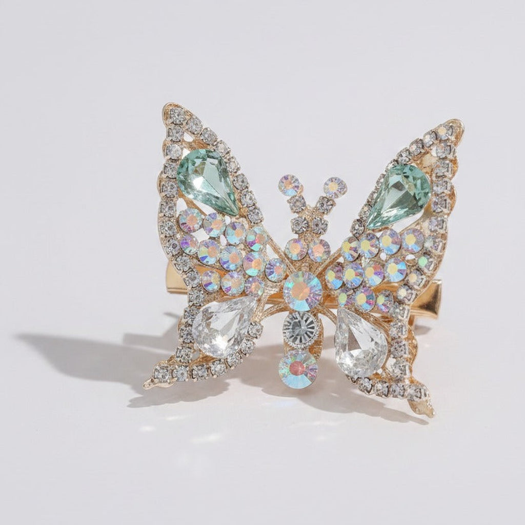 Butterfly Sparkle Hair Claw - Green