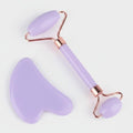 Amethyst Crystal Facial Roller & Gua Sha Set – Korean beauty tool (view 1)