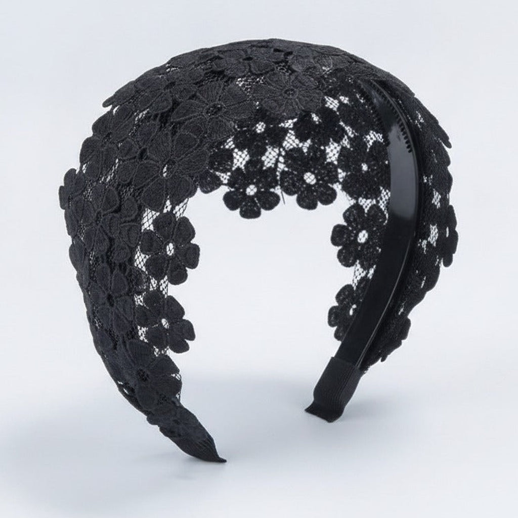 Lace Padded Headband - Black