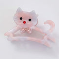 Cat Hair Claw With Rhinestone Bow - Mauve 6.1cm – hair accessories (view 1)