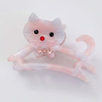 Cat Hair Claw With Rhinestone Bow - Mauve 6.1cm – hair accessories (view 1)